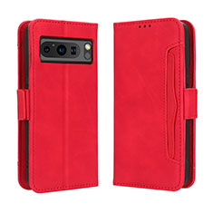 Leather Case Stands Flip Cover Holder BY3 for Google Pixel 8 Pro 5G Red