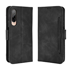 Leather Case Stands Flip Cover Holder BY3 for HTC Desire 22 Pro 5G Black