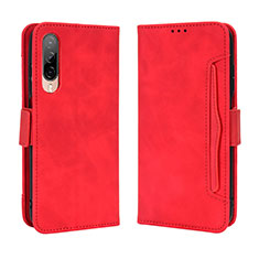 Leather Case Stands Flip Cover Holder BY3 for HTC Desire 22 Pro 5G Red