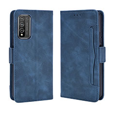 Leather Case Stands Flip Cover Holder BY3 for Huawei Honor 10X Lite Blue