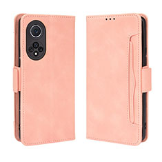 Leather Case Stands Flip Cover Holder BY3 for Huawei Honor 50 Pro 5G Pink