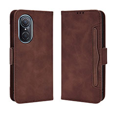 Leather Case Stands Flip Cover Holder BY3 for Huawei Honor 50 SE 5G Brown