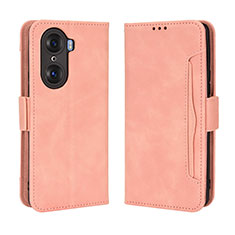 Leather Case Stands Flip Cover Holder BY3 for Huawei Honor 60 5G Pink