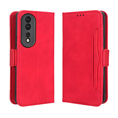 Leather Case Stands Flip Cover Holder BY3 for Huawei Honor 80 Pro Flat 5G Red