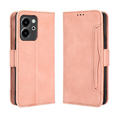 Leather Case Stands Flip Cover Holder BY3 for Huawei Honor 80 SE 5G Pink