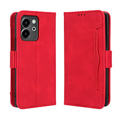 Leather Case Stands Flip Cover Holder BY3 for Huawei Honor 80 SE 5G Red