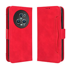 Leather Case Stands Flip Cover Holder BY3 for Huawei Honor Magic5 Pro 5G Red