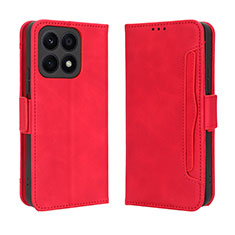 Leather Case Stands Flip Cover Holder BY3 for Huawei Honor X8a 4G Red