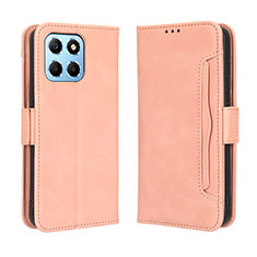 Leather Case Stands Flip Cover Holder BY3 for Huawei Honor X8a 5G Pink