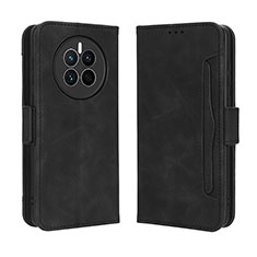 Leather Case Stands Flip Cover Holder BY3 for Huawei Mate 50E Black