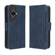 Leather Case Stands Flip Cover Holder BY3 for Huawei Nova 11 Pro Blue