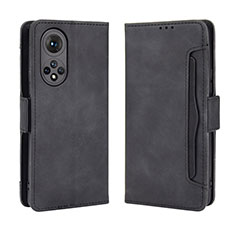 Leather Case Stands Flip Cover Holder BY3 for Huawei Nova 9 Black