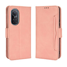 Leather Case Stands Flip Cover Holder BY3 for Huawei Nova 9 SE Pink