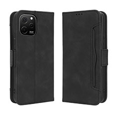 Leather Case Stands Flip Cover Holder BY3 for Huawei Nova Y61 Black