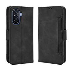 Leather Case Stands Flip Cover Holder BY3 for Huawei Nova Y70 Plus Black