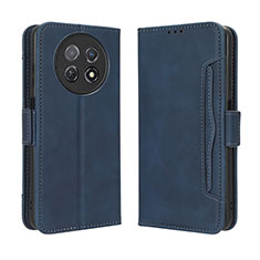 Leather Case Stands Flip Cover Holder BY3 for Huawei Nova Y91 Blue