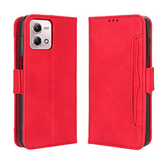 Leather Case Stands Flip Cover Holder BY3 for Motorola Moto G Stylus (2023) 5G Red