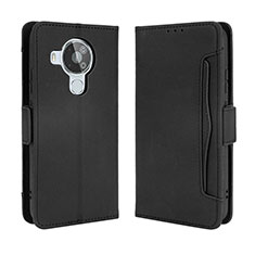 Leather Case Stands Flip Cover Holder BY3 for Nokia 7.3 Black