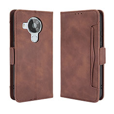 Leather Case Stands Flip Cover Holder BY3 for Nokia 7.3 Brown