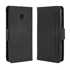 Leather Case Stands Flip Cover Holder BY3 for Nokia C01 Plus Black