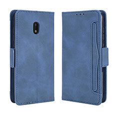 Leather Case Stands Flip Cover Holder BY3 for Nokia C01 Plus Blue