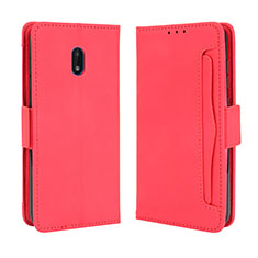 Leather Case Stands Flip Cover Holder BY3 for Nokia C01 Plus Red