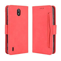 Leather Case Stands Flip Cover Holder BY3 for Nokia C2 Red