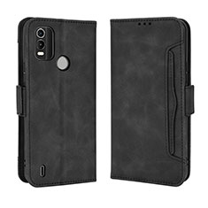 Leather Case Stands Flip Cover Holder BY3 for Nokia C21 Plus Black