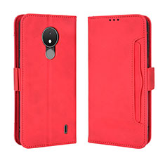 Leather Case Stands Flip Cover Holder BY3 for Nokia C21 Red