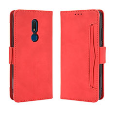 Leather Case Stands Flip Cover Holder BY3 for Nokia C3 Red