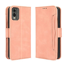 Leather Case Stands Flip Cover Holder BY3 for Nokia C32 Pink