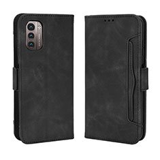 Leather Case Stands Flip Cover Holder BY3 for Nokia G11 Black