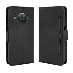 Leather Case Stands Flip Cover Holder BY3 for Nokia X100 5G Black