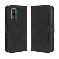 Leather Case Stands Flip Cover Holder BY3 for Nokia XR21 Black