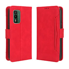 Leather Case Stands Flip Cover Holder BY3 for Nokia XR21 Red