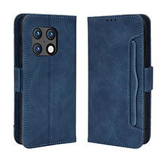 Leather Case Stands Flip Cover Holder BY3 for OnePlus 10 Pro 5G Blue