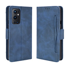 Leather Case Stands Flip Cover Holder BY3 for OnePlus 9 Pro 5G Blue