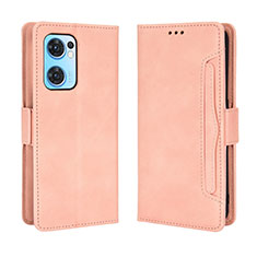 Leather Case Stands Flip Cover Holder BY3 for OnePlus Nord CE 2 5G Pink