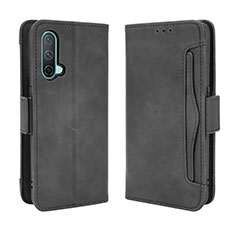 Leather Case Stands Flip Cover Holder BY3 for OnePlus Nord CE 5G Black