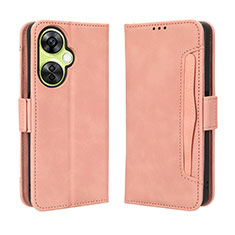 Leather Case Stands Flip Cover Holder BY3 for OnePlus Nord N30 5G Pink