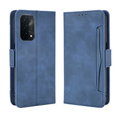 Leather Case Stands Flip Cover Holder BY3 for Oppo A93 5G Blue