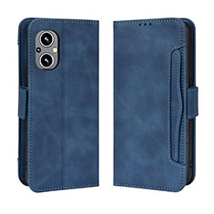 Leather Case Stands Flip Cover Holder BY3 for Oppo F21 Pro 5G Blue