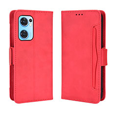 Leather Case Stands Flip Cover Holder BY3 for Oppo Find X5 Lite 5G Red