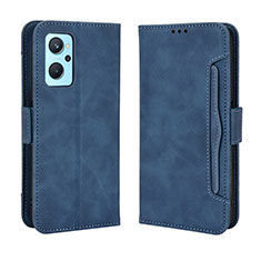 Leather Case Stands Flip Cover Holder BY3 for Oppo K10 4G Blue