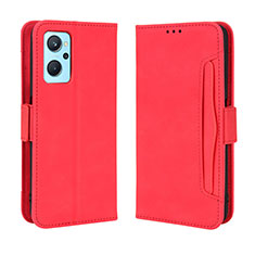 Leather Case Stands Flip Cover Holder BY3 for Oppo K10 4G Red