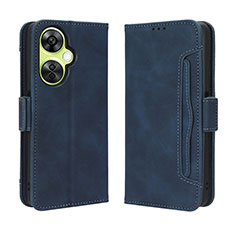 Leather Case Stands Flip Cover Holder BY3 for Oppo K11x 5G Blue