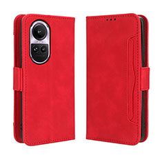 Leather Case Stands Flip Cover Holder BY3 for Oppo Reno10 Pro 5G Red