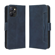 Leather Case Stands Flip Cover Holder BY3 for Realme 10T 5G Blue