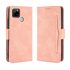 Leather Case Stands Flip Cover Holder BY3 for Realme 7i RMX2193 Pink