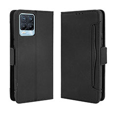 Leather Case Stands Flip Cover Holder BY3 for Realme 8 Pro Black